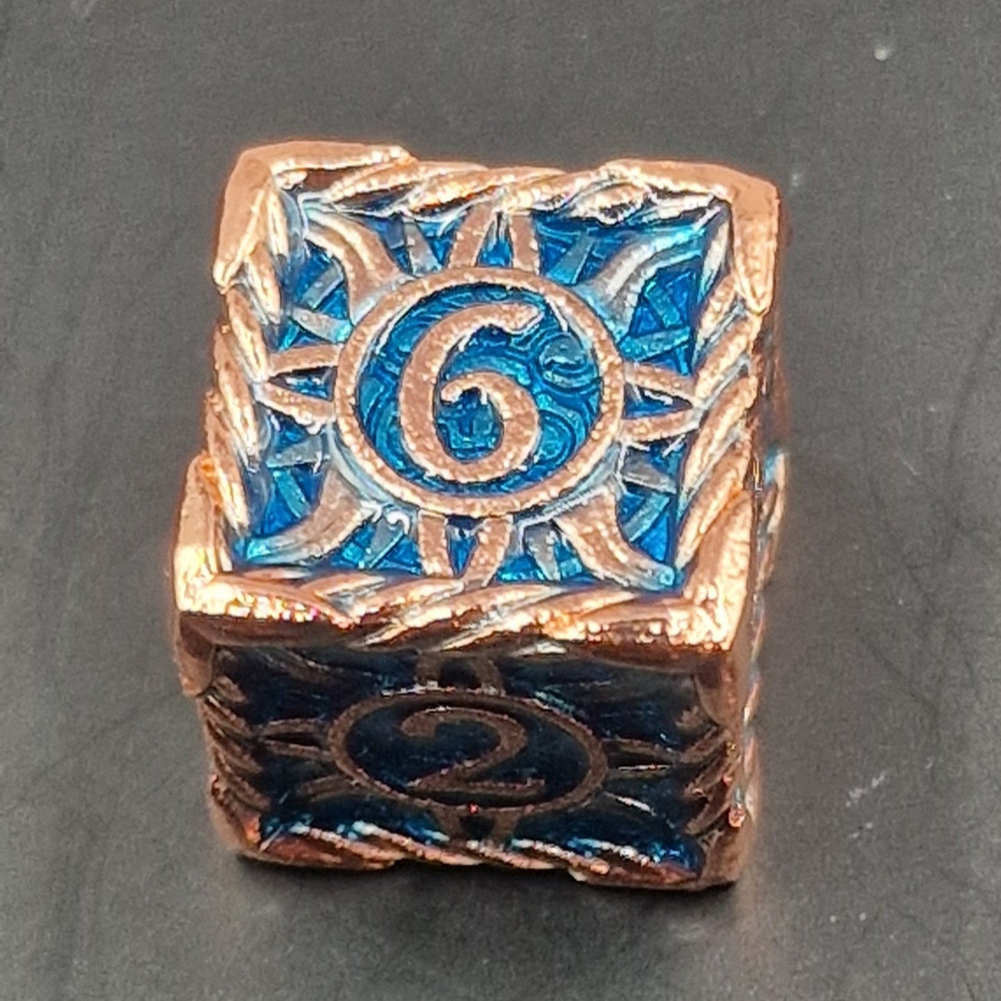 Celestial Forge Metal Dice Set - Platinium - Red - Orange - Blue - Bronze