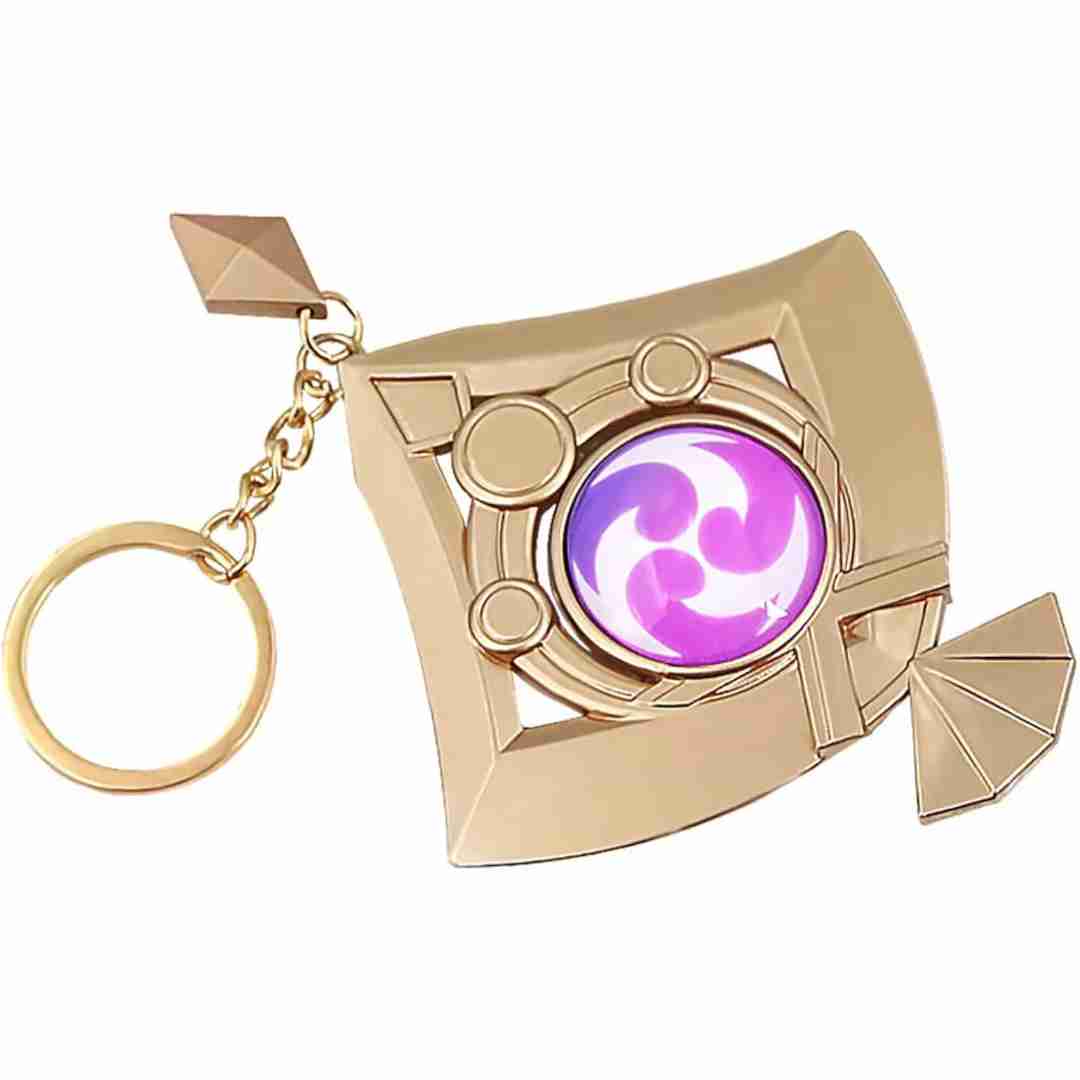 ⚡ Genshin Impact Character Yae Miko Vision Keychain - Unleash the Power of the Kitsune Priestess⚡