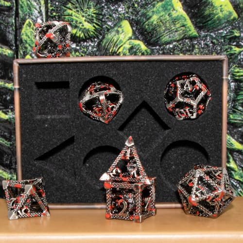 Beholder Caged Figure Hollow Metal Dice Set – Unleash the Watchful Eye of Fate!