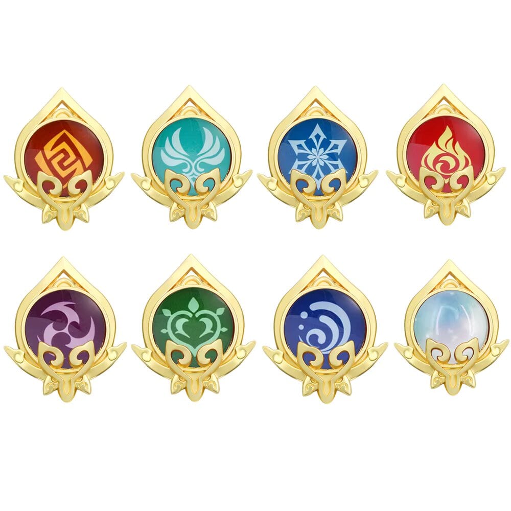 Genshin Impact Sumero Vision Keychain - Anemo - Pyro - Electro - Geo - Cryo - Dendro - Hydro - Physical