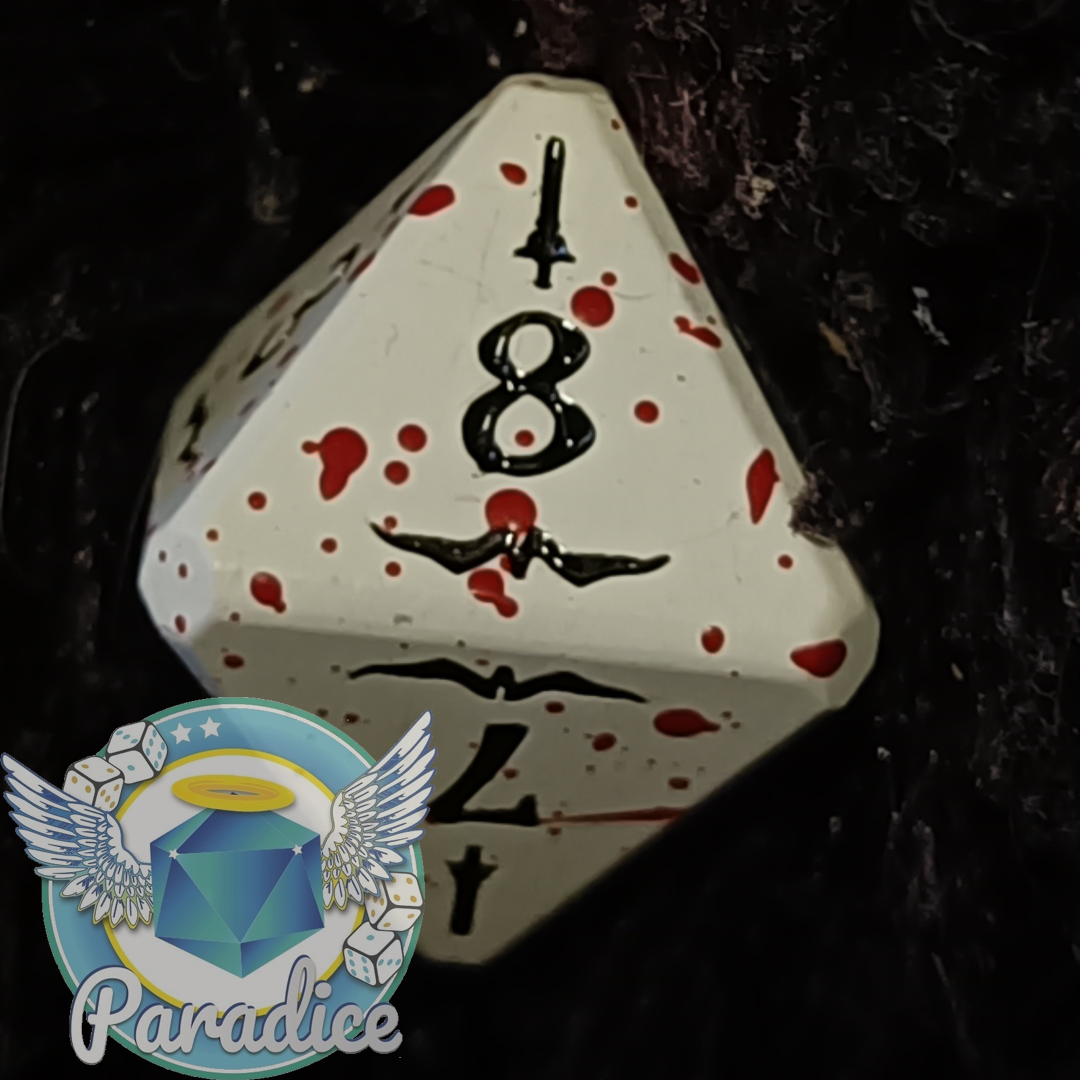 Blood Trail Metal Dice Set - 7-Piece RPG Dice - Durable Metal Construction - Striking Blood-Inspired Design - Perfect for Adventurers