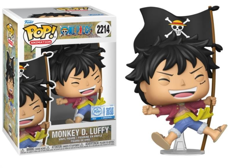 Funko POP! Vinyl (Exc) Monkey D. Luffy with Flag - One Piece (2214)